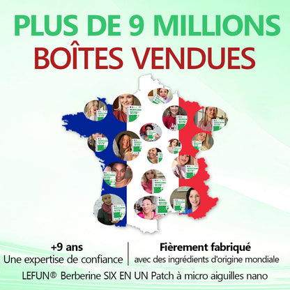 Magasin Officiel | 𝑳𝑬𝑭𝑼𝑵®𝟲-𝗶𝗻-𝟭 Patch à Micro-Aiguilles Nano Fit & Vital Tout-en-Un à la NAD+ et Berbérine (Une Par Jour, Changements Visibles en 7 Jours)